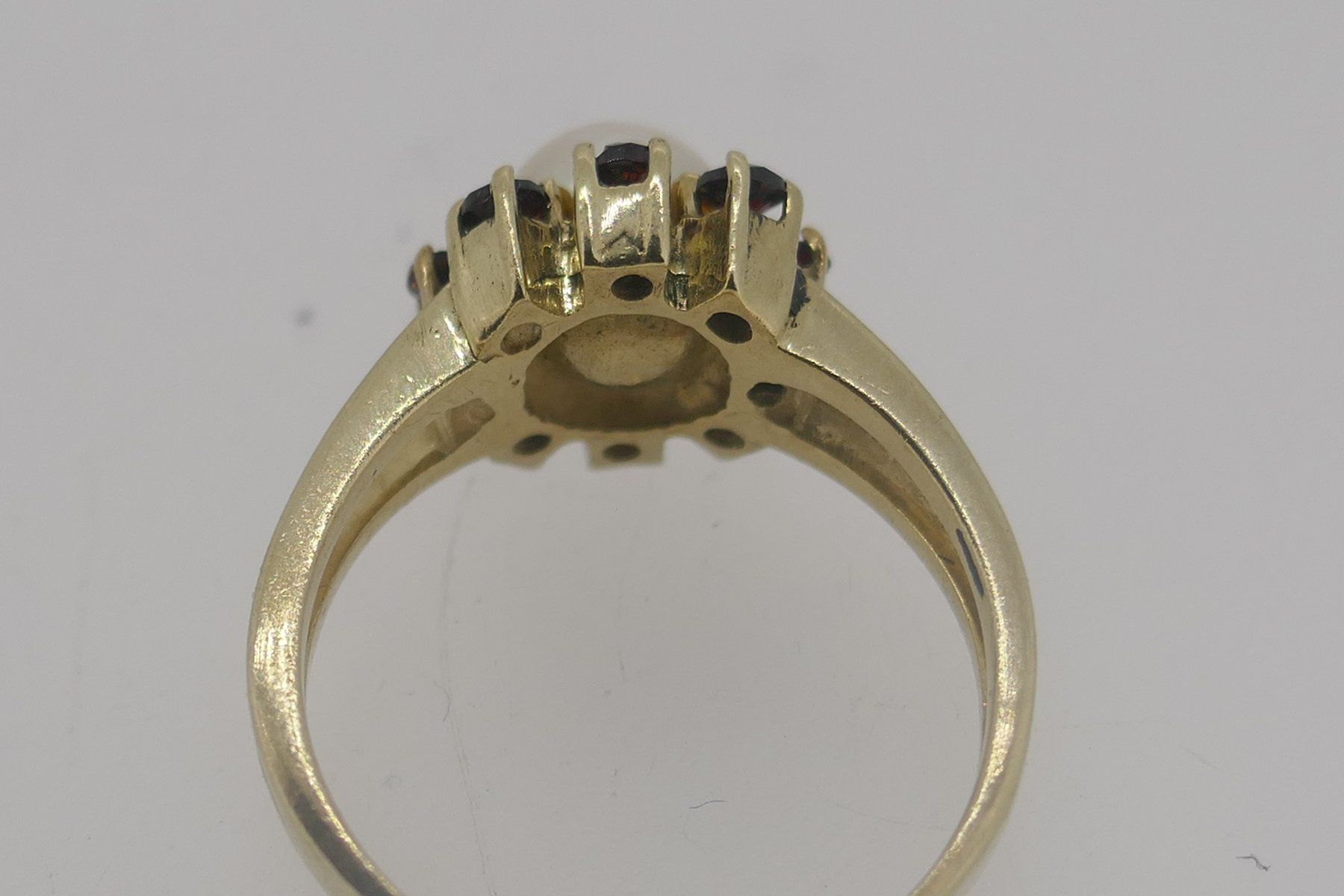 Ringe: Schöner Perlen Ring mit Rubine Ringgr. 56 8 Karat – Gebraucht aus Schaffhausen von swisswatches-andmore 4