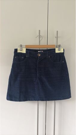 Corduroy skirt navy blue M 