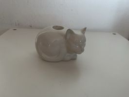 Keramik Katze Kerzenhalter für Stabkerze