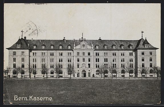 Cartoline postali: AK Bern, Kaserne, Gebäudeansicht, 1909 – Usato da Berlin venduto da bartko-reher