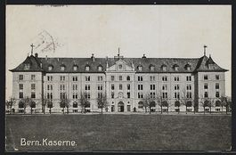 AK Bern, Kaserne, Gebäudeansicht, 1909