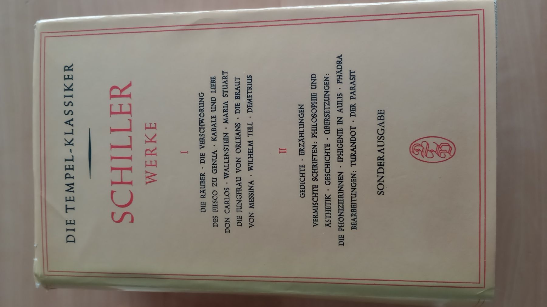 Libri: Schiller Werke – Usato da Lonay venduto da DanBadoux 2