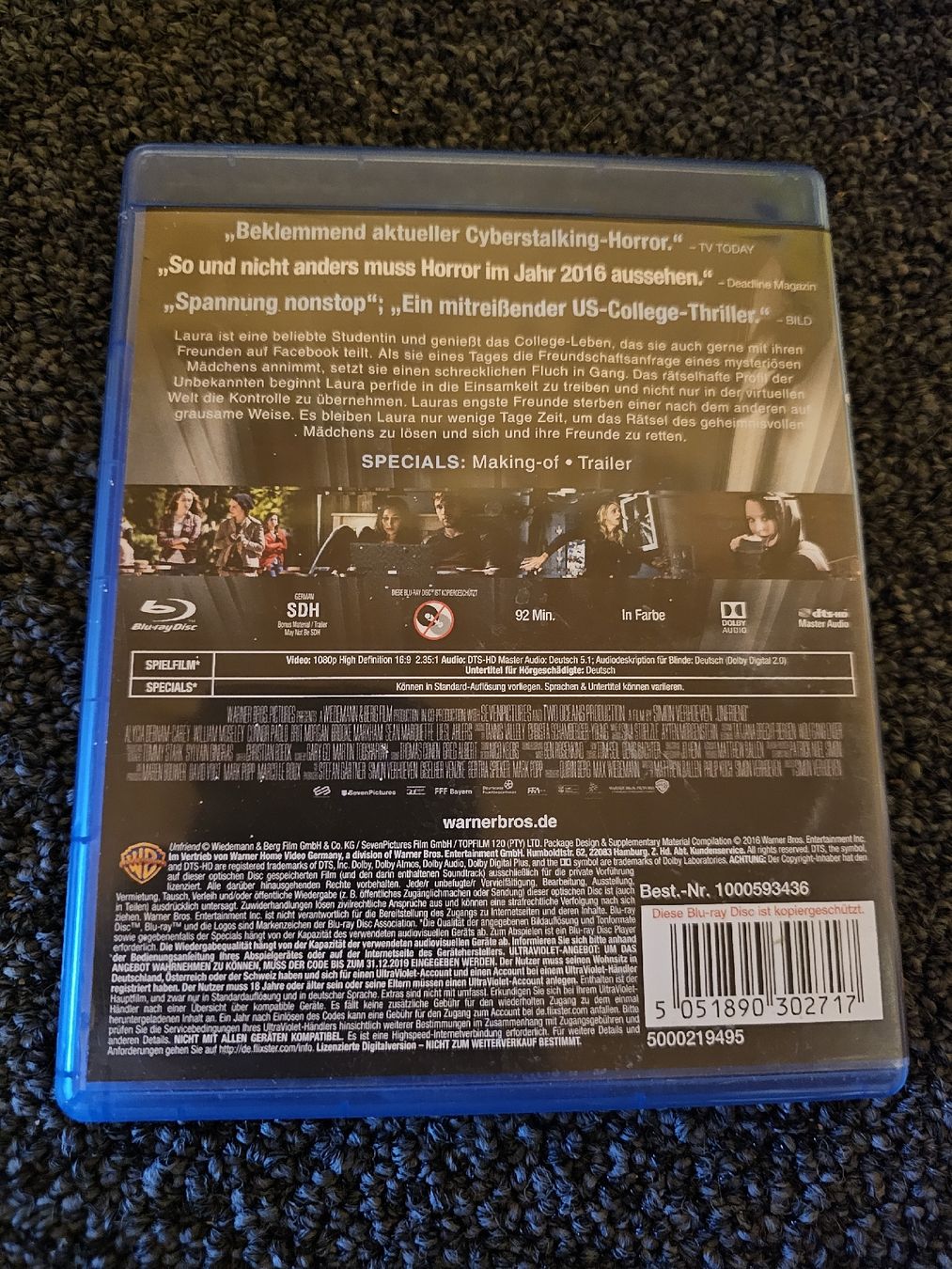 Alle DVDs: Unfriend - Dunkle Geheimnisse Blu-Ray – Gebraucht aus Ruswil von jan_bxl5 1