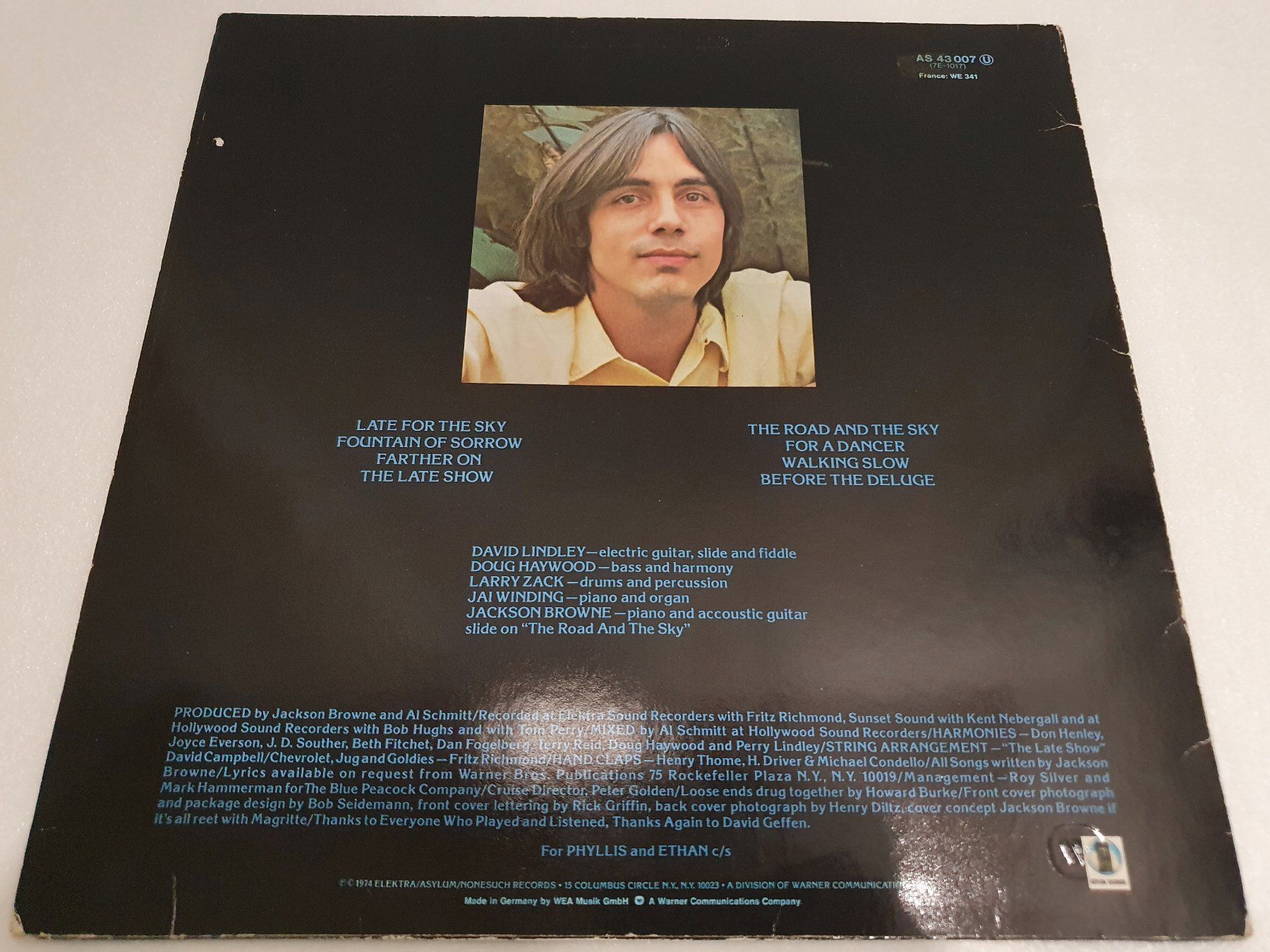 Schallplatten: Jackson Browne – Late For The Sky – Gebraucht aus Uster von Vinyl-Leidenschaft 1