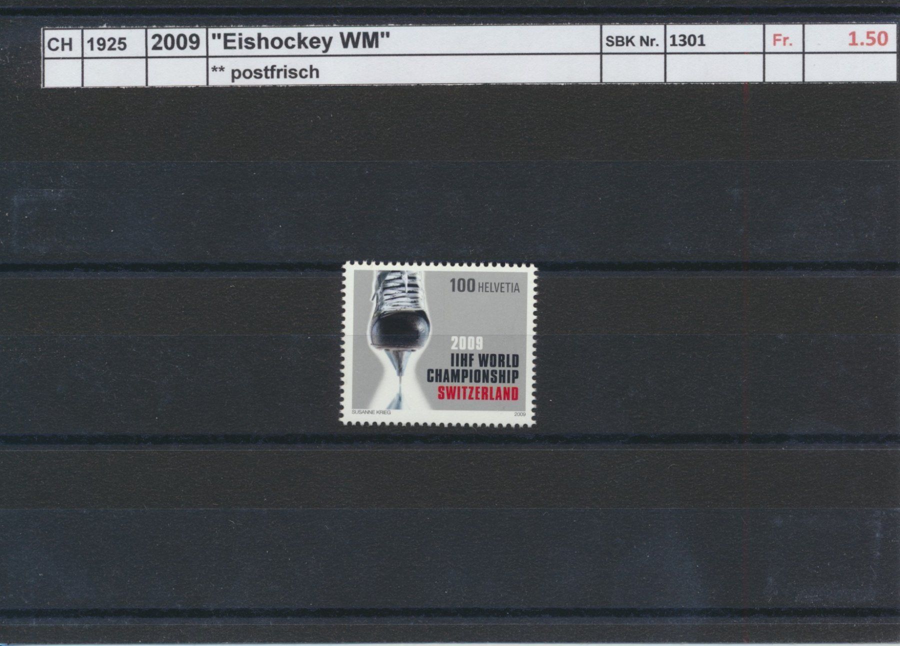 Tutti i francobolli: 2009 "Eishockey - WM", ** postfrisch – Nuovo (secondo la descrizione) da Winterthur venduto da Zupogeru