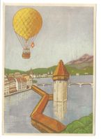 Aviatik Luzern - Sonder-Ballonflug Oktober 1954 - Hergiswil
