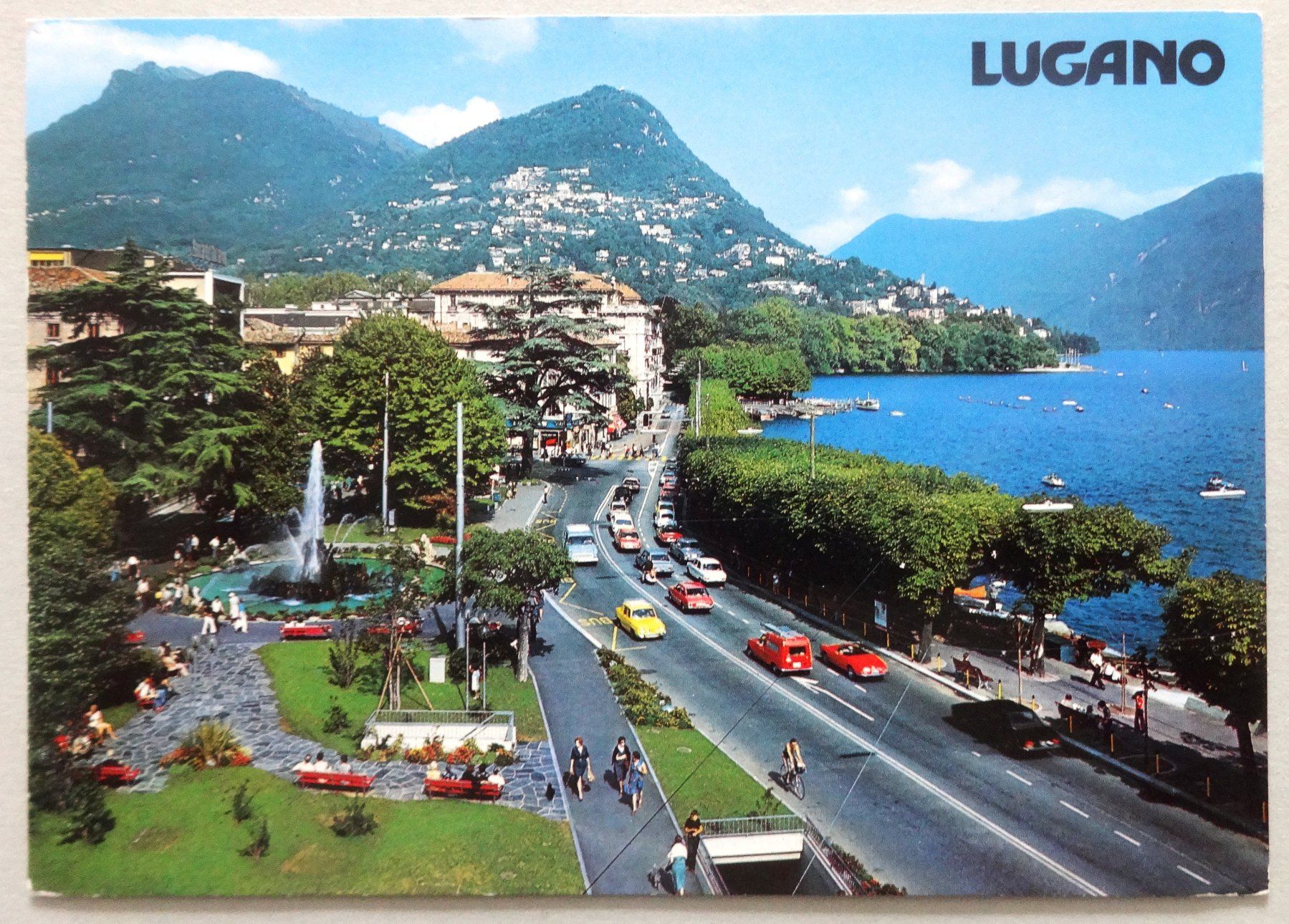 Ansichtskarten: Lugano e Monte Brè – Gebraucht aus Fétigny von Billy2miny