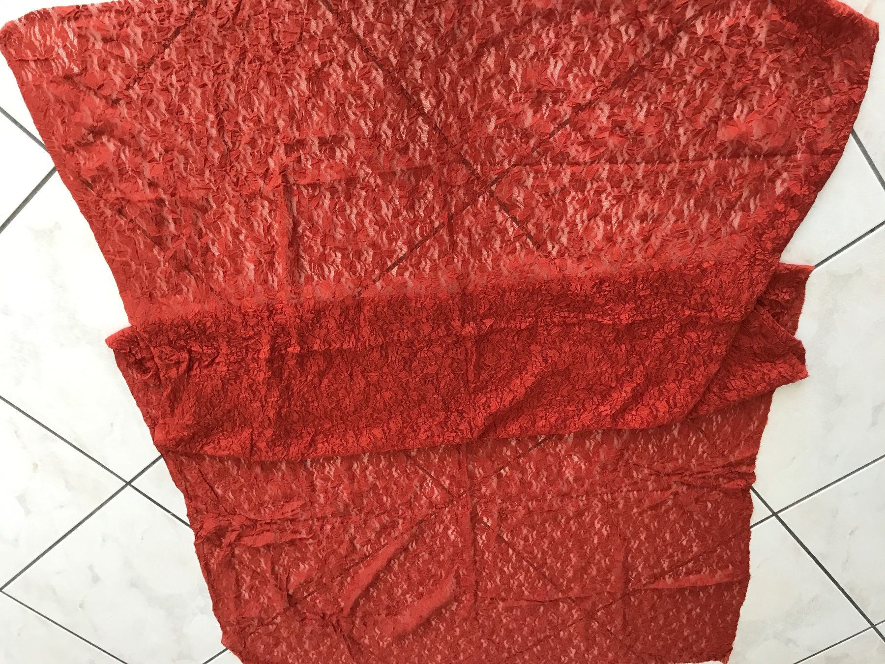 Tessuti: Spitzenstoff elastisch Terracotta – Usato da Landschlacht venduto da girris100