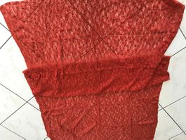 Spitzenstoff elastisch Terracotta