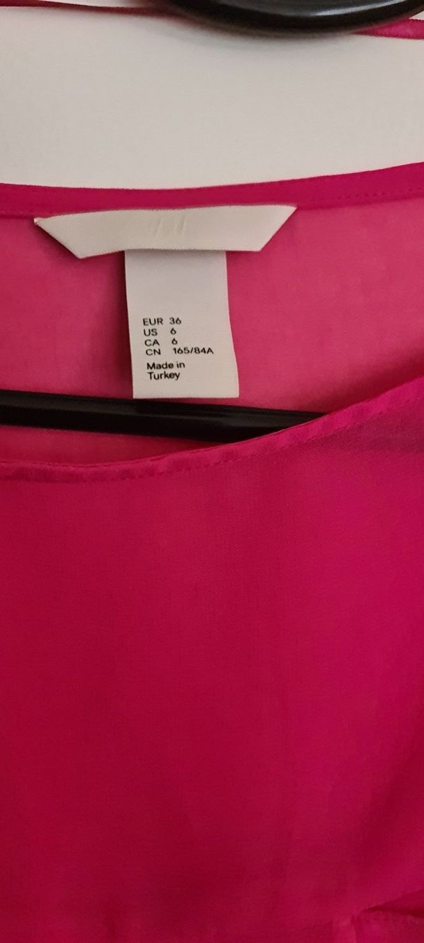 H&M Tops: Crop top oversize fuschia transparent taille 36 – Gebraucht aus Genève von Saleena 3