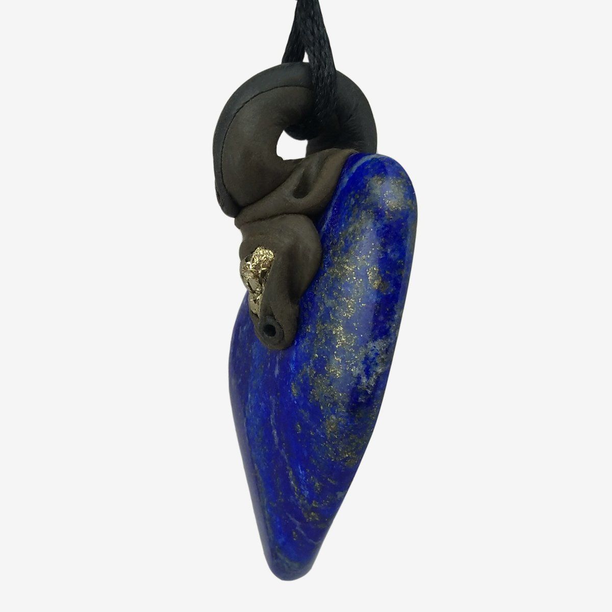 Pietre preziose: Lapislazuli Steinanhänger mit Pyrit – Nuovo e nell'imballaggio originale da Meilen venduto da BYRD-Design 1