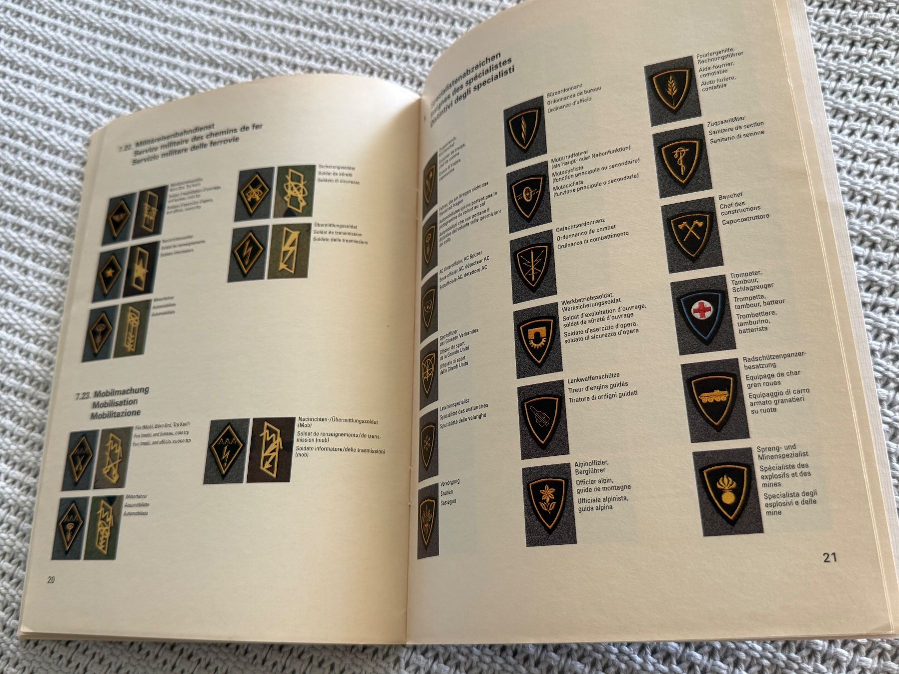 Bücher: Abzeichen der Schweizer Armee (1997) - Schweizer Armee – Gebraucht aus Brütten von Hst1 7