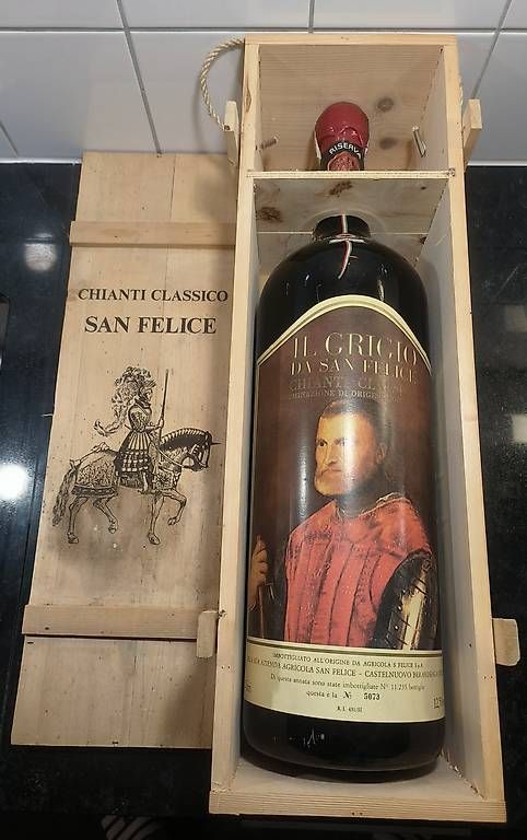 Vino: 5L Chianti Classico Riserva 1980 -  Nr.5073 mit Holzkiste – Usato da Elgg venduto da Leon0202