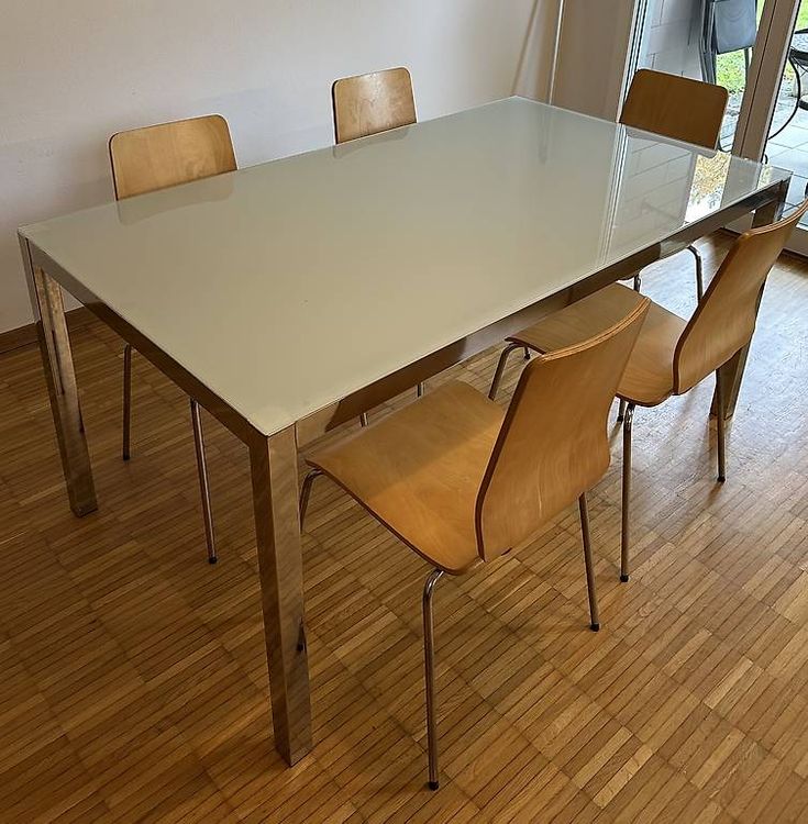 Spannende Abstandhalter Glasplatte Tisch Ebenbild