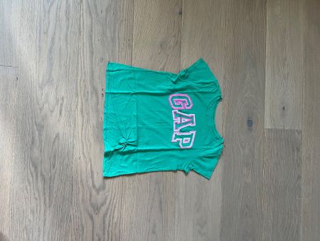 Sommerliches GAP T-Shirt, Grün mit Pink Glitzer, Grösse XL