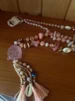 PERLEN HALSKETTE LANG,ROSA,MODESCHMUCK
