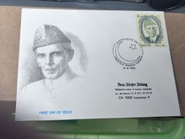 Pakistan Briefmarke Ersttagsbrief NZZ 1989 Top!