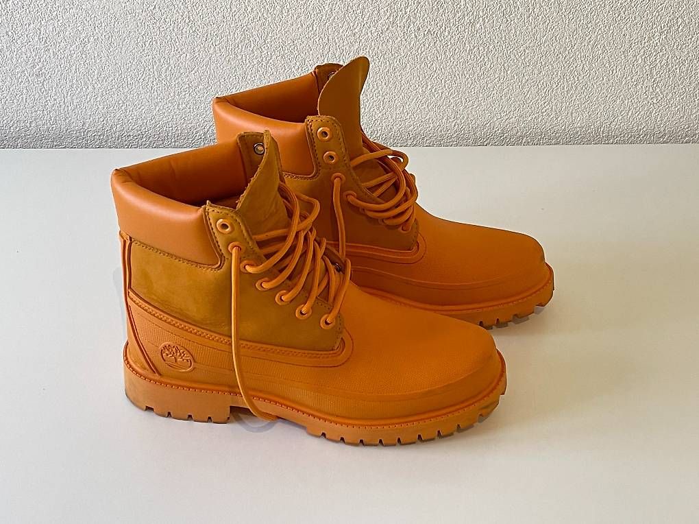 Scarpe da uomo: Timberland 6-Inch Premium - Chaussures Oranges – Usato da Gland venduto da Khazmur1