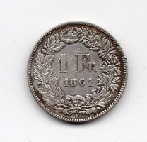 (1021) Schweiz, 1 Franken, 1861, ss-vz