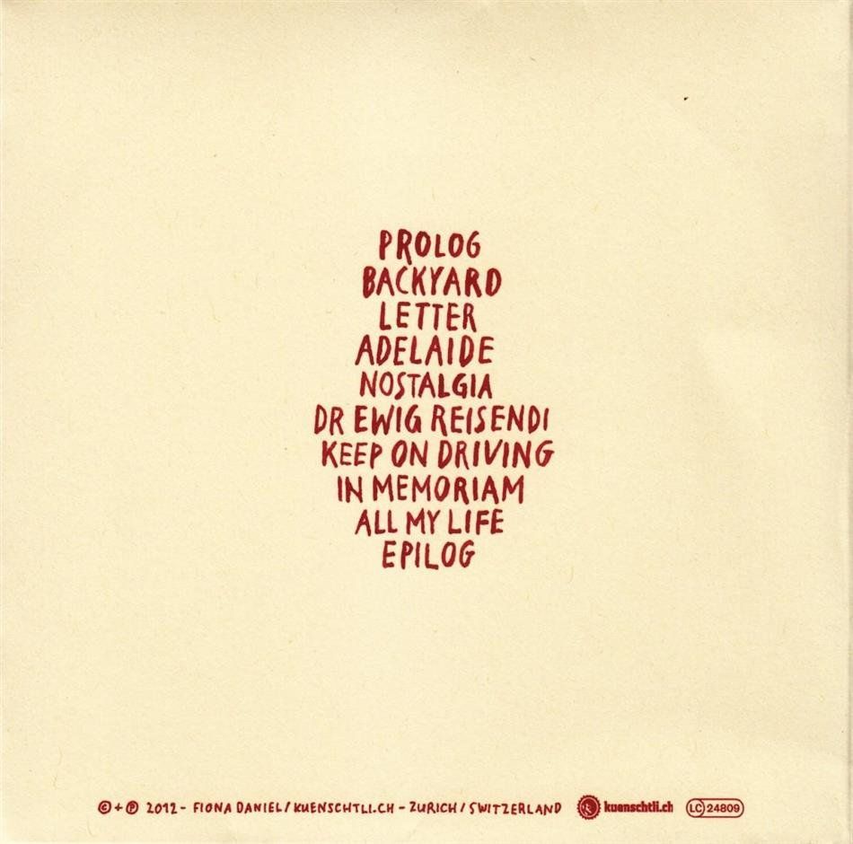 CDs: Fiona Daniel - Backyard (Digipack) – Gebraucht aus Uzwil von visions77 1