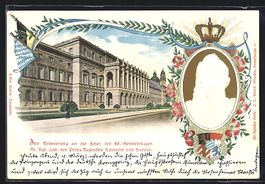 Portrait Prinzregent Luitpold mit Wappen