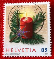Nr.1373  Kerze 2010 mit Stempel    