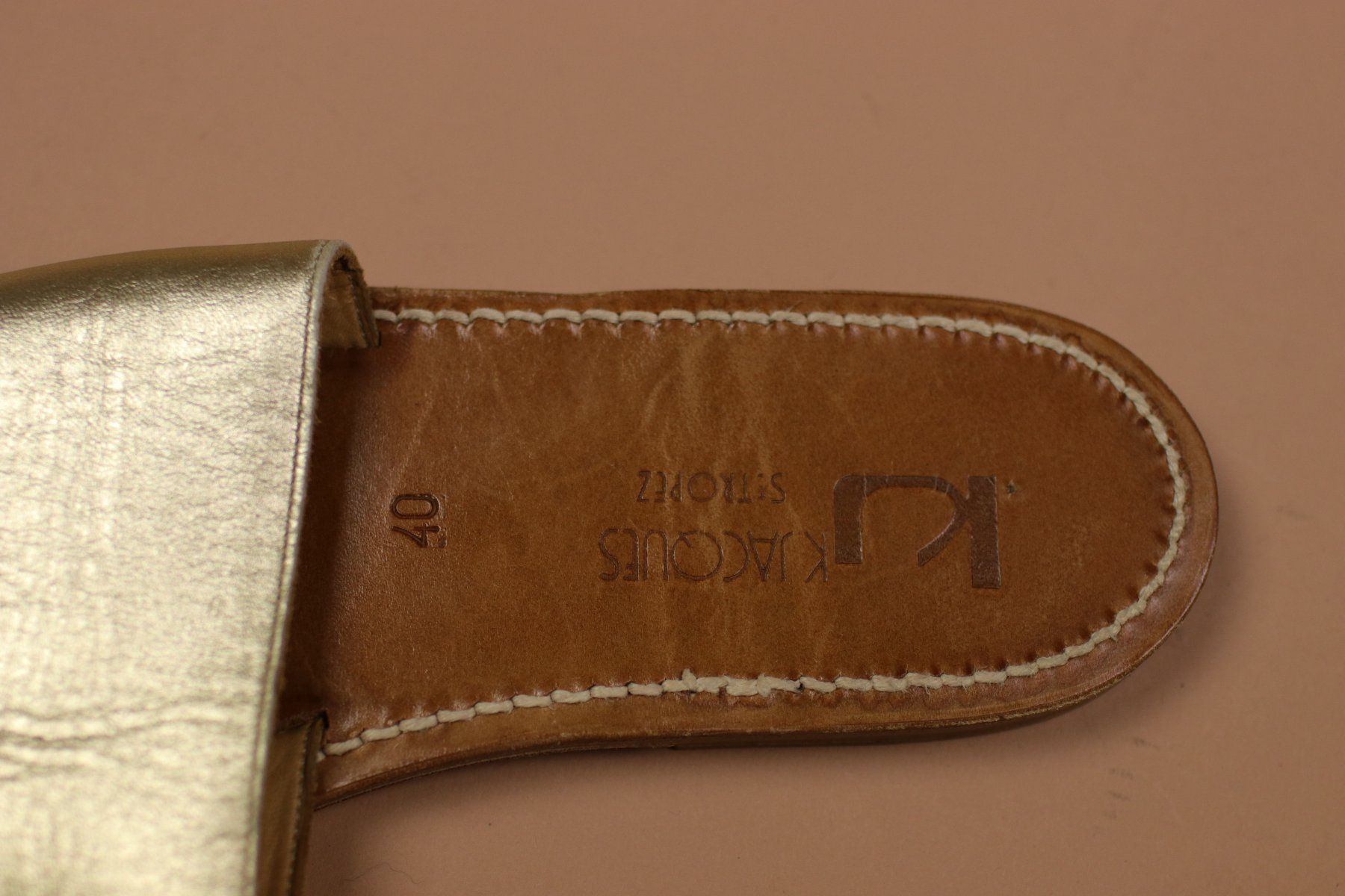 Scarpe da donna: Gold K.Jacques Leather Sandals - Size 40 – Usato da Hombrechtikon venduto da BAZ-Vintage 3