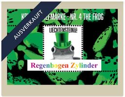CRYPTO BRIEFMARKE NR4 FROG Zylinder in REGENBOGEN-Farbe
