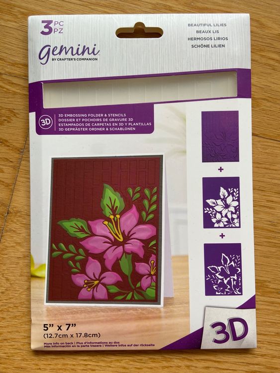 Gemini 3D Embossing Folder & Stencil - ungeöffnete Packung (Neu und ...