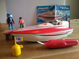 Playmobil Motorboot , Wasser tauglich mit echtem Motor