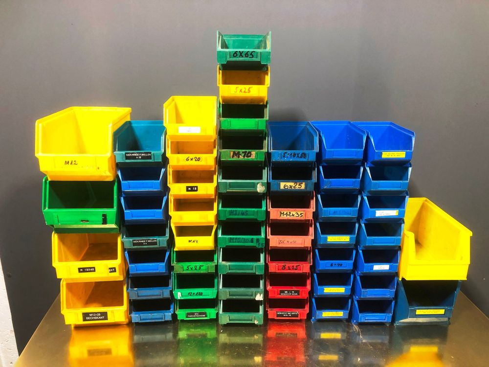 50x Sichtlagerkasten Sortierboxen Sortierkästchen Sortierböx (Gebraucht ...