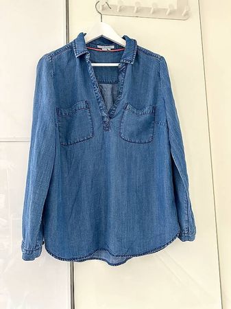 Bluse Tunika Jeanshemd von Boden in Grösse 36/38