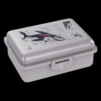 Fizzii Lunchbox mit Trennfach silber,Hai