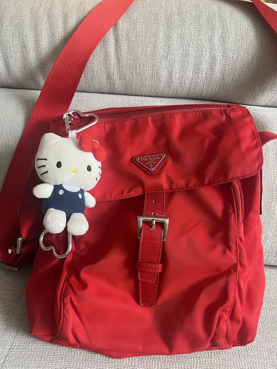 Prada Borse da donna: Red PRADA tessuto messenger bag (Original) – Usato da Niederlenz venduto da luxe_1968