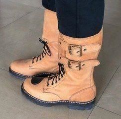 Scarpe da uomo: Biker-Stiefel handgefertigt  Rindsleder – Nuovo (secondo la descrizione) da Zollikon venduto da Chica13.11. 5