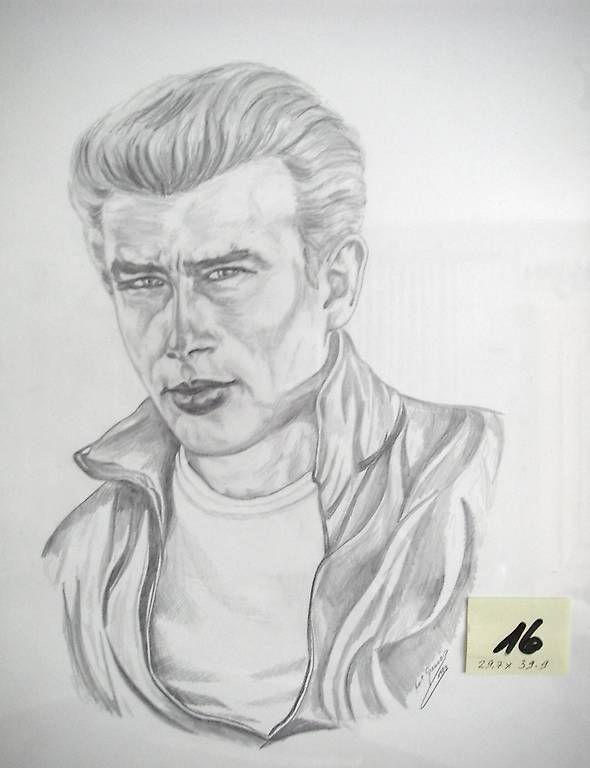 Gemälde: 2 James Dean Zeichnungen – Neu (gemäss Beschreibung) aus Hinwil von Gresserkurt 1