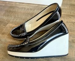 Geox Damen Halbschuhe Loafer Keilabsatz Gr. 38