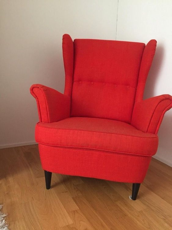 Ikea STRANDMON Ohrensessel, rot Kaufen auf Ricardo