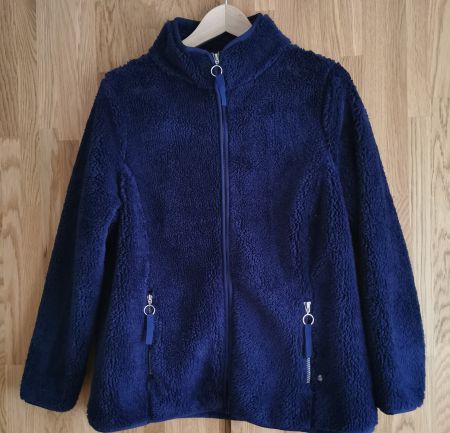 Dunkelblaue Fleecejacke von Walbusch Gr. 42