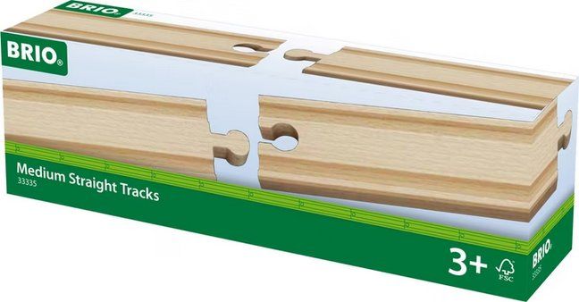 Brio Giocattoli: BRIO 33334 Mittlere gerade Gleise – Nuovo e nell'imballaggio originale da Oensingen venduto da Liquidations-Shop 2