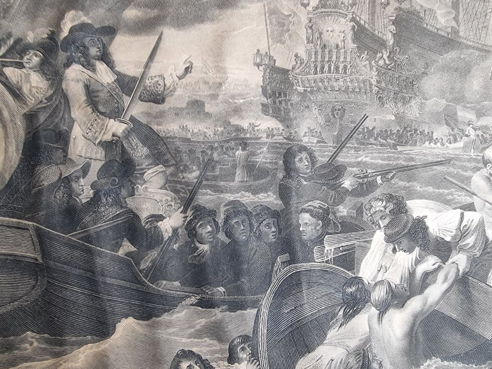 Incisioni: William Woollett (1735–1785) The Battle at La Hogue, – Usato da Gersau venduto da grafik-kunst 2