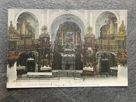 Alte PK / Muri AG - Inneres der Klosterkirche Gelaufen 1917