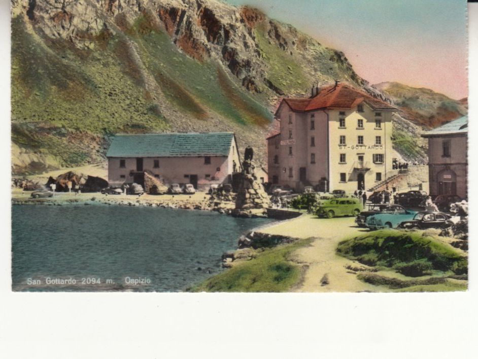 Ansichtskarten: San Gottardo ca. 1950 coloriert – Gebraucht aus Bürglen TG von StampGraf