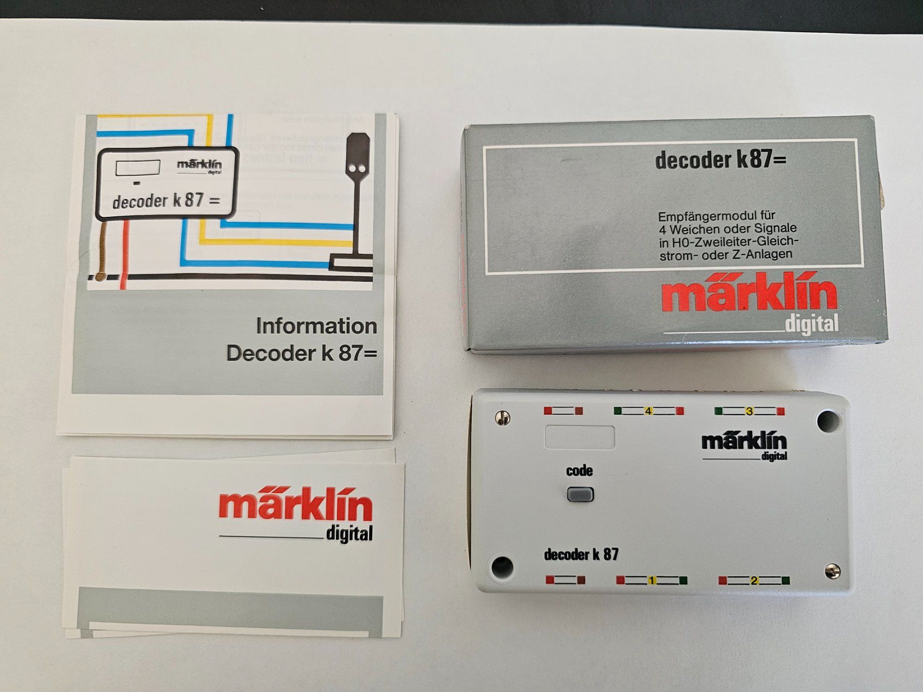 Märklin Modelleisenbahnen: Märklin 6087 Decoder k 87 Empfängermodul für 4 Weichen – Neu und originalverpackt aus Hunzenschwil von swissladyshop