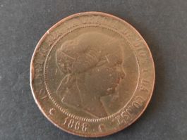 5 centimos escudo Espagne 1868