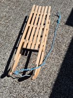 Original Davoser Schlitten 110 cm Holz mit Zugseil
