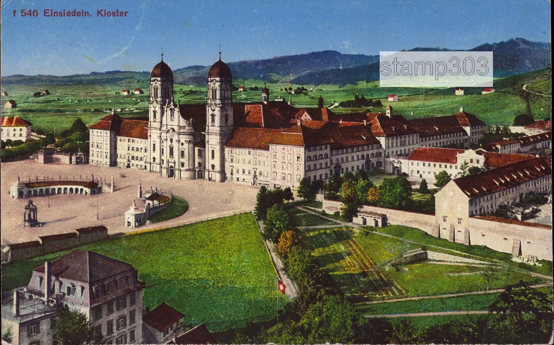 Cartoline postali: AK Einsiedeln - Kloster – Usato da Eggersriet venduto da stamp303