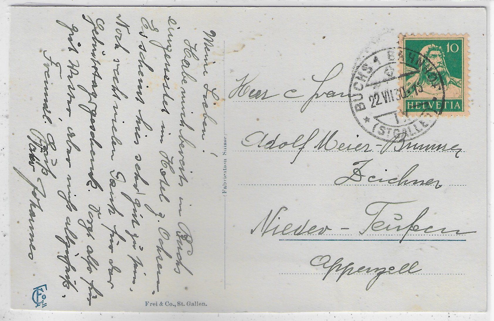 Cartes postales: Buchs SG - Generalansicht – D'occasion à Ettingen par Kartenplanet 1