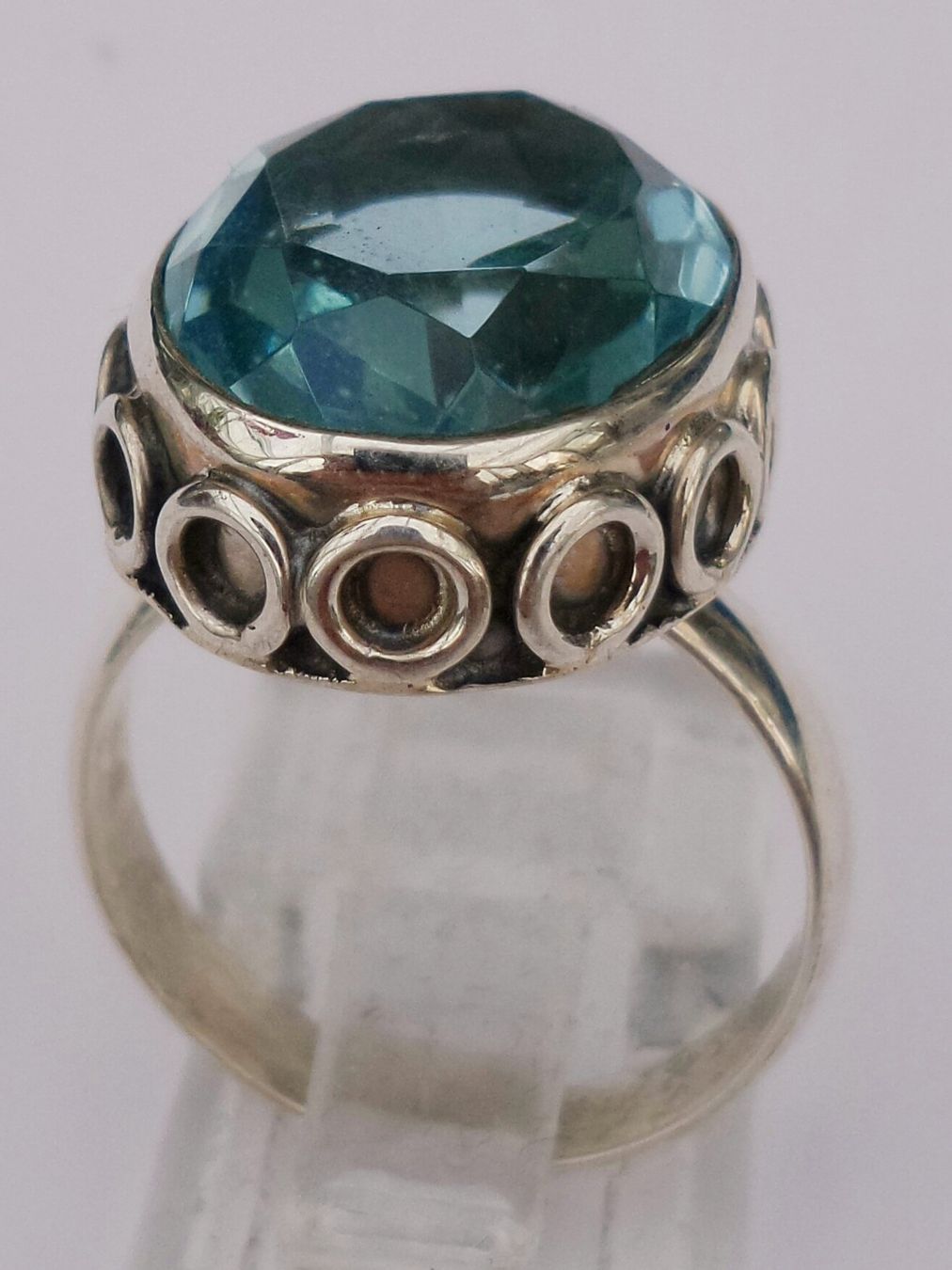 Anelli: Silber Fingerring mit Blau Topas – Nuovo (secondo la descrizione) da Zürich venduto da Benedikt21 9