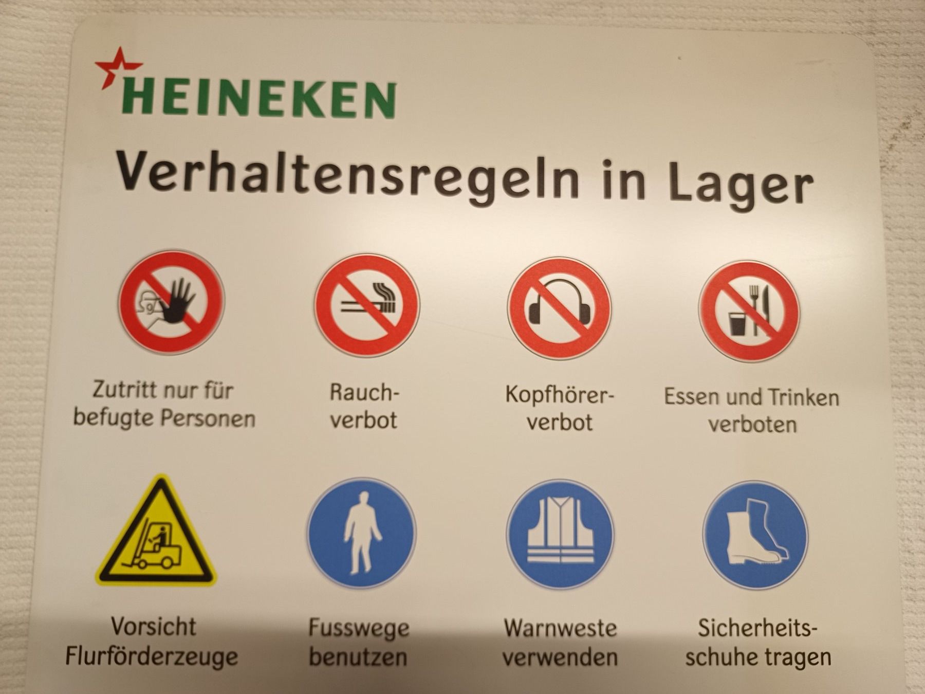 Heineken Schilder: Heineken Schild / Verhaltensregeln – Gebraucht aus Oberegg von 19franzi94 1
